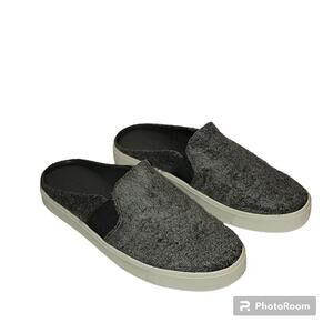 Vince Blair Gray Felt Sneaker Mules, 7